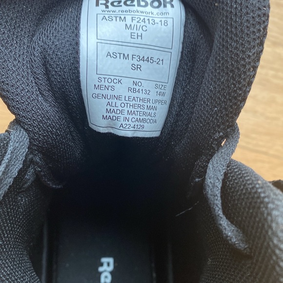 Reebok Men’s BB4500 Leather High Top Composite Toe Work Sneakers Size 14 - Picture 5 of 5